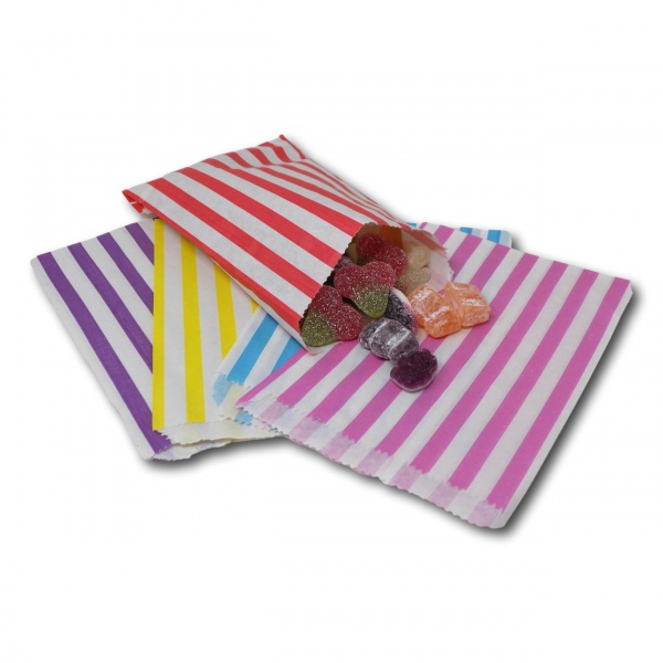 Paper Bags - 5'' x 7'' - Candy Stripe (Pack of 1,000)